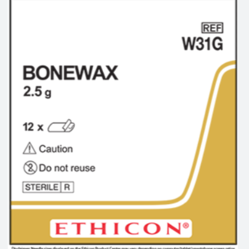 Ethicon Bonewax packaging with text and branding