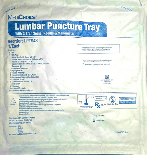 Practice Lumbar Puncture Kit