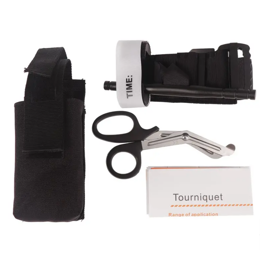 Trauma Kit: CAT Tactical Combat Tourniquet, Trauma Sheers & Velcro Carry Case