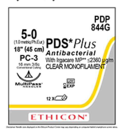 Ethicon PDS Plus suture package with label details