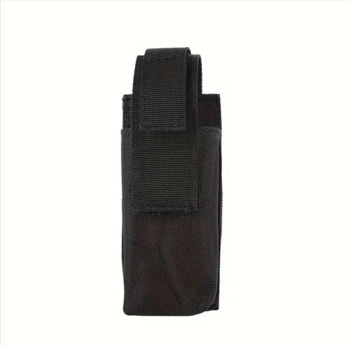 A black tourniquet pouch with a zipper and a loop for attachment.